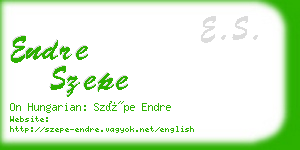 endre szepe business card